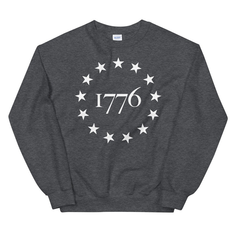 13 Star Betsy Ross Flag 1776 Sweatshirt | 1776 Sweatshirt | Patriotic Sweatshirt | Patriotic Gift | Unisex Sweatshirt