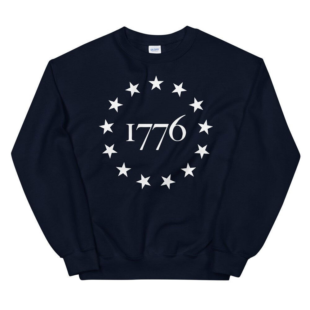 13 Star Betsy Ross Flag 1776 Sweatshirt | 1776 Sweatshirt | Patriotic Sweatshirt | Patriotic Gift | Unisex Sweatshirt