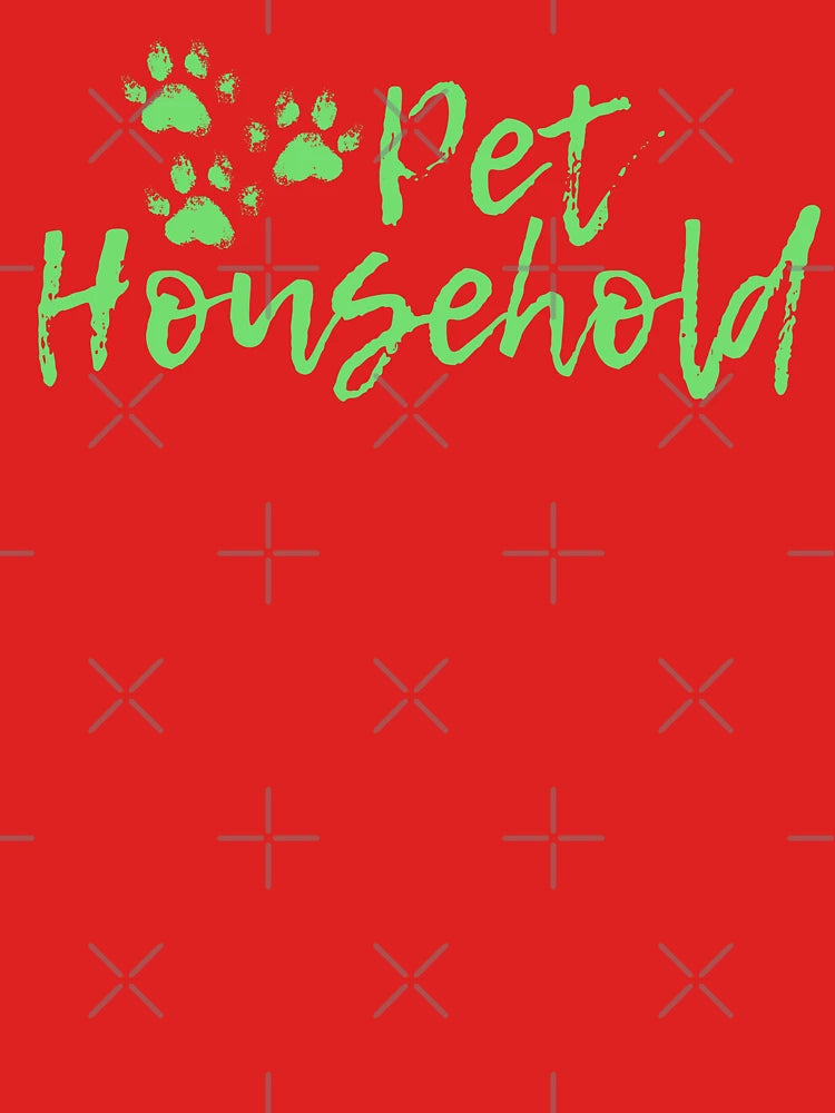 "Pet Household" Triple Pawprint Grunge (Pastel Green) Classic T-Shirt