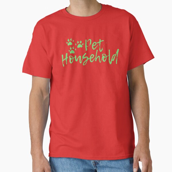 "Pet Household" Triple Pawprint Grunge (Pastel Green) Classic T-Shirt