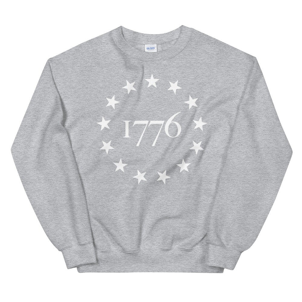 13 Star Betsy Ross Flag 1776 Sweatshirt | 1776 Sweatshirt | Patriotic Sweatshirt | Patriotic Gift | Unisex Sweatshirt