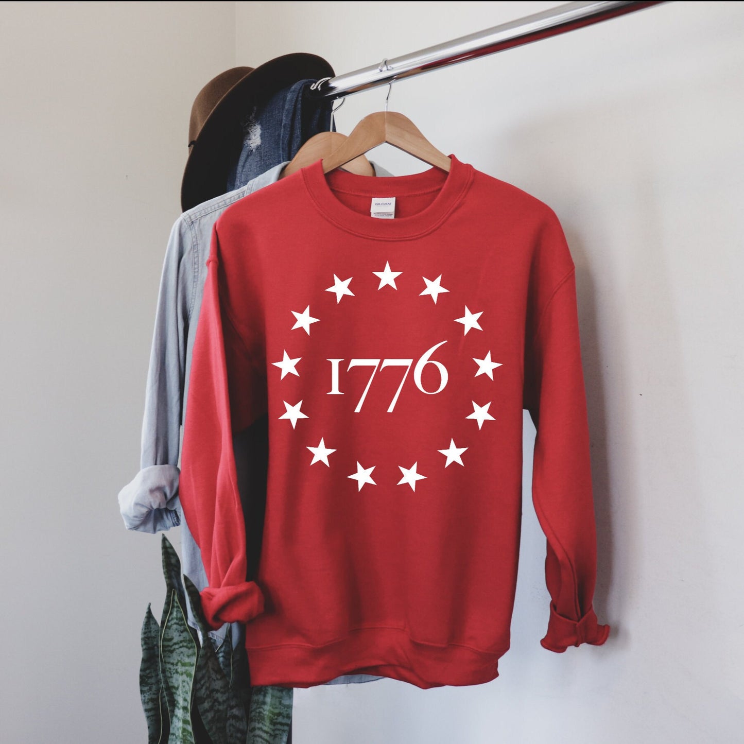 13 Star Betsy Ross Flag 1776 Sweatshirt | 1776 Sweatshirt | Patriotic Sweatshirt | Patriotic Gift | Unisex Sweatshirt
